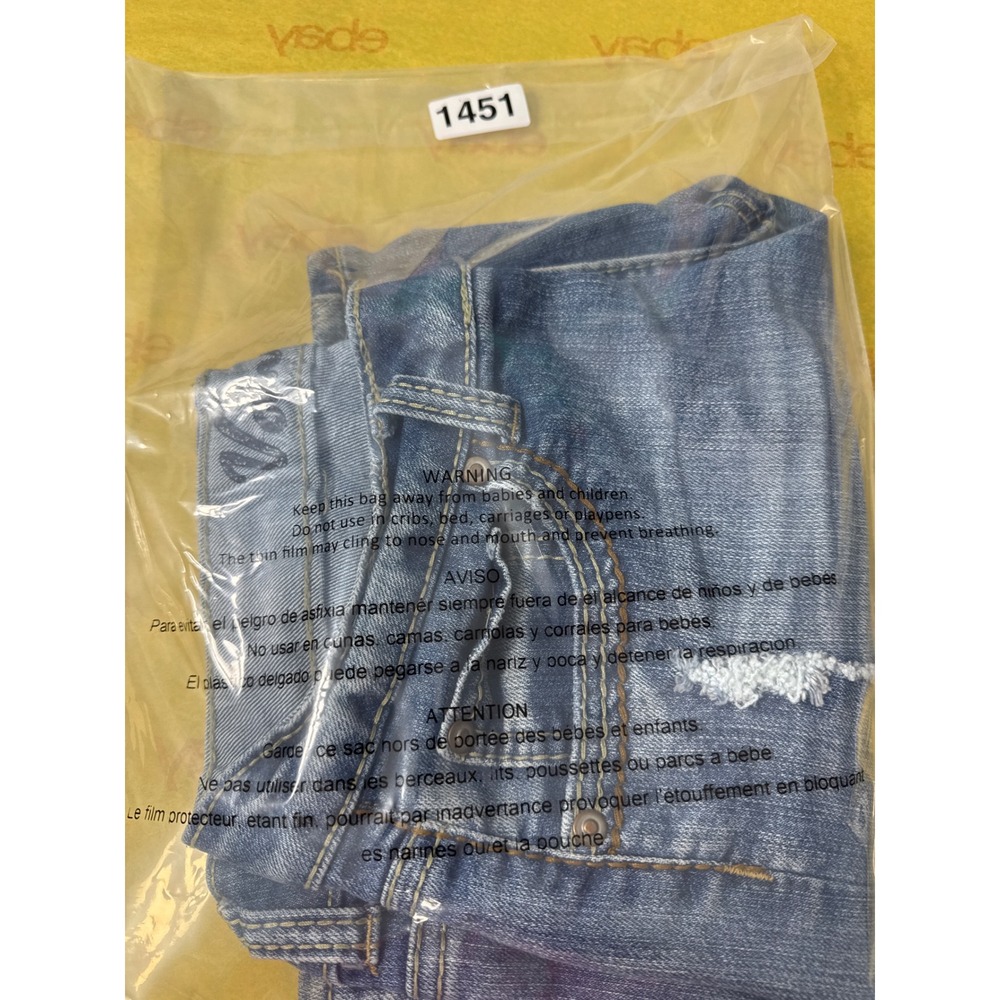 Y2K Vanilla Star Low Rise Denim Shorts McBling Embroidered Flap Pocket Sz 9 - Picture 11 of 11